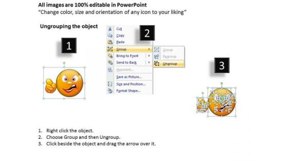 Ppt Angry Emoticon Pointing Accusing Finger PowerPoint Templates