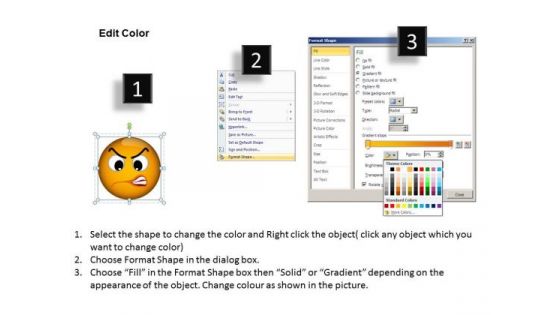 Ppt Angry Emoticon Pointing Accusing Finger PowerPoint Templates Slides