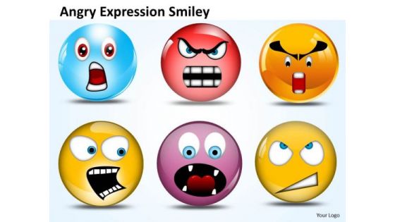 Ppt Angry Expression Smiley Communication Skills PowerPoint Business Templates