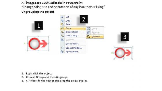 Ppt Annular Example Of 3 Stages Using Arrow PowerPoint Templates
