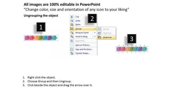 Ppt Arrow Forging Process PowerPoint Slides 7 Stage Templates