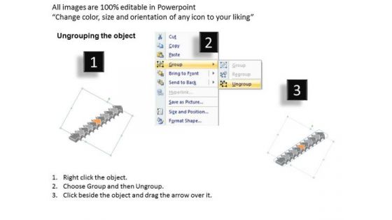 Ppt Background 11 Create PowerPoint Macro Straight Line Linear Arrows Process 7 Graphic