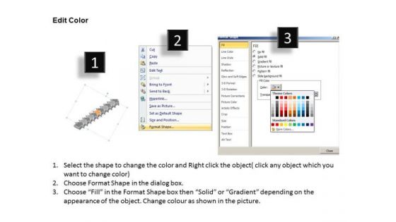 Ppt Background 11 Create PowerPoint Macro Straight Line Linear Arrows Process 7 Graphic