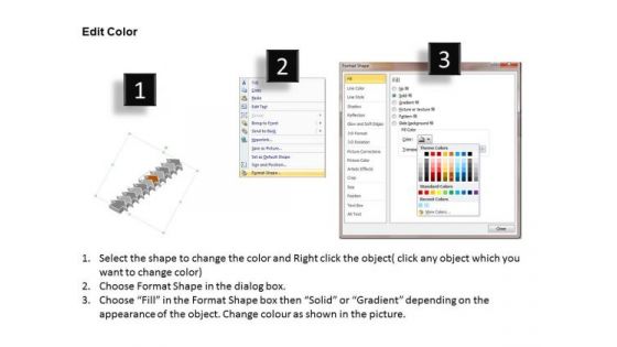 Ppt Background 11 Create PowerPoint Macro Straight Line Linear Arrows Process 8 Graphic