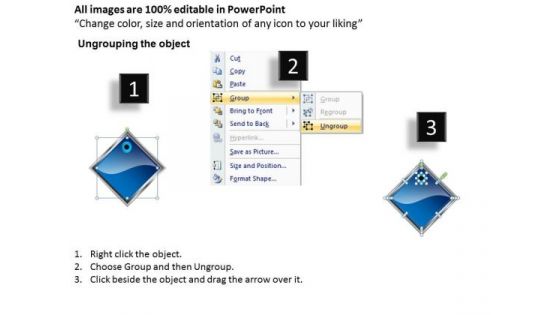 Ppt Blue Diamond Linear Communication Process PowerPoint Presentation 7 Stages Templates