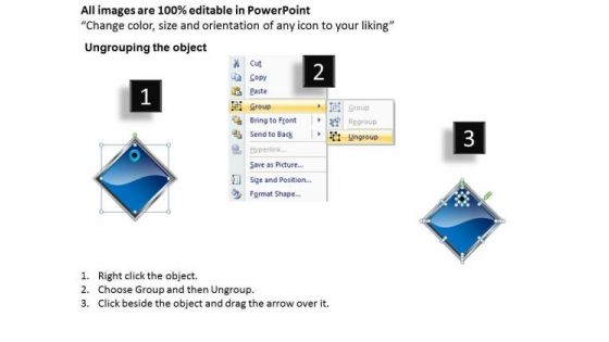 Ppt Blue Diamond Linear Series 7 Power Point Stage PowerPoint Templates