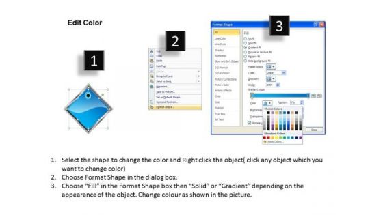 Ppt Blue Diamond Linear Writing Process PowerPoint Presentation 7 Stages Templates