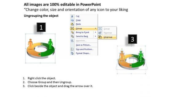 Ppt Busines Men Silhouettes Standing On 3d Circular PowerPoint Templates