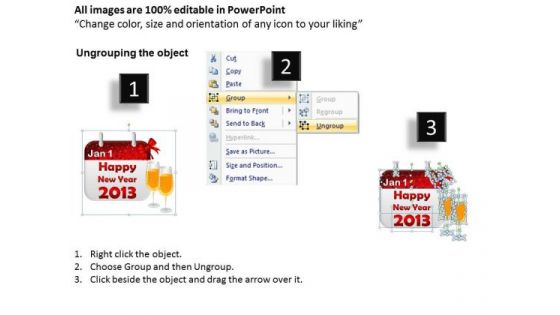 Ppt Cards And Dices Happy New PowerPoint Themes Year Templates