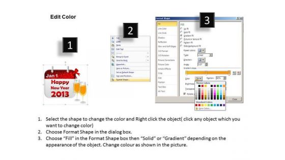 Ppt Cards And Dices Happy New PowerPoint Themes Year Templates