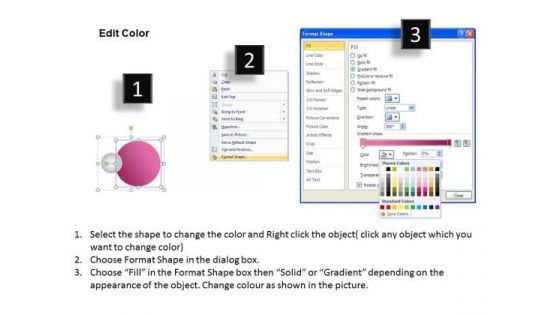 Ppt Circular Action Of 5 PowerPoint Slide Numbers Involved Procedure Templates