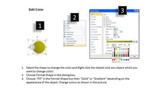 Ppt Circular Application Of 5 Create PowerPoint Macro Involved Procedure Templates