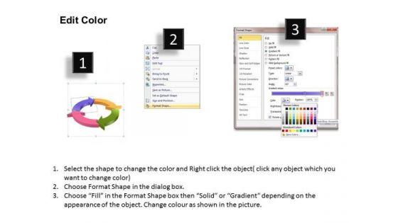 Ppt Circular Flow Free PowerPoint Template 4 State Templates