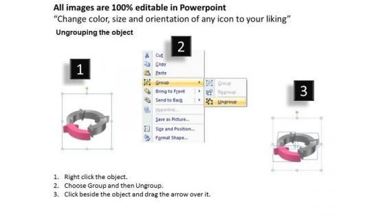 Ppt Circular Flow Process Layout 4 Power Point Stage PowerPoint Templates