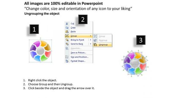 Ppt Circular Frame 8 State PowerPoint Project Diagram Templates