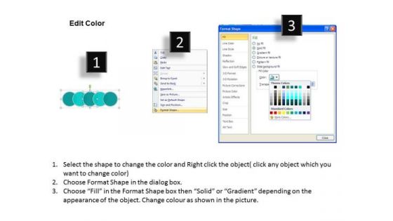 Ppt Circular Motion PowerPoint Sequence Showing 5 Steps Involved Development Templates