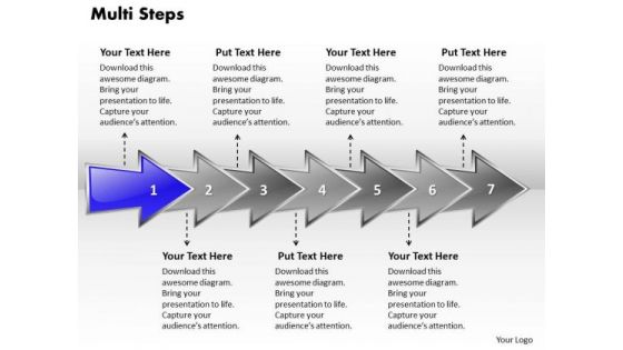 Ppt Colorful Circular Arrows PowerPoint 2007 Showing Seven Aspects Templates