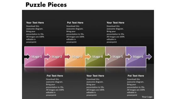 Ppt Colorful Puzzle Pieces Practice The PowerPoint Macro Steps Of Process Templates