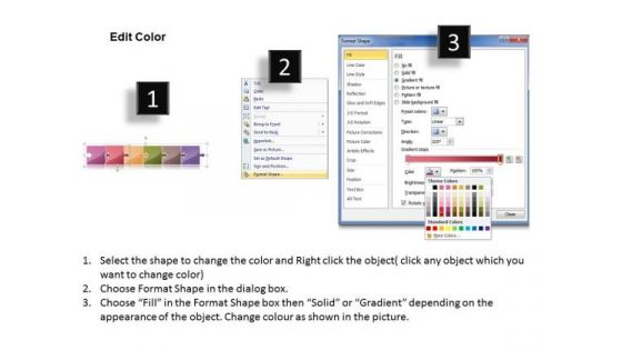 Ppt Colorful Puzzle Pieces Practice The PowerPoint Macro Steps Of Process Templates