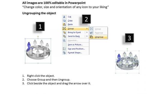 Ppt Company Of Business PowerPoint Theme People With 3d Pie Chart Templates