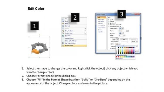 Ppt Components Of Circular PowerPoint Menu Template Process Chart Templates