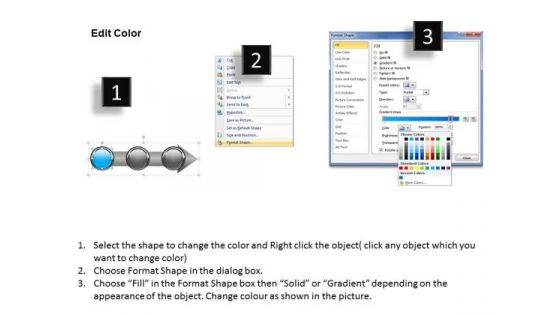 Ppt Consecutive Demonstration Of Arrow Process Using Stage 1 PowerPoint Templates