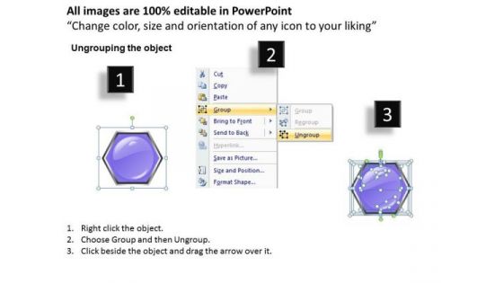 Ppt Consecutive Hexagonal Text Boxes PowerPoint Background 4 State Diagram Templates