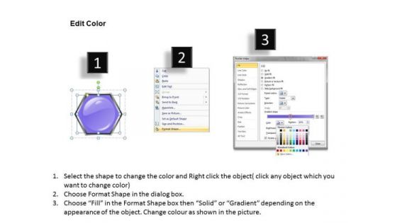 Ppt Consecutive Hexagonal Text Boxes PowerPoint Background 4 State Diagram Templates