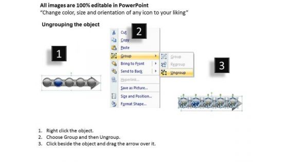 Ppt Consecutive Illustration Of Marketing Process Using 5 Phase Diagram PowerPoint Templates