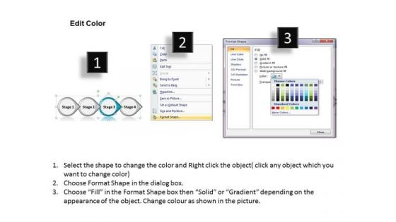Ppt Consistent Movement Of Four State Diagram Involved Procedure PowerPoint Templates