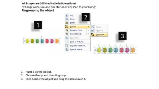 Ppt Continual Illustration Of Action Using 7 State Diagram PowerPoint Templates