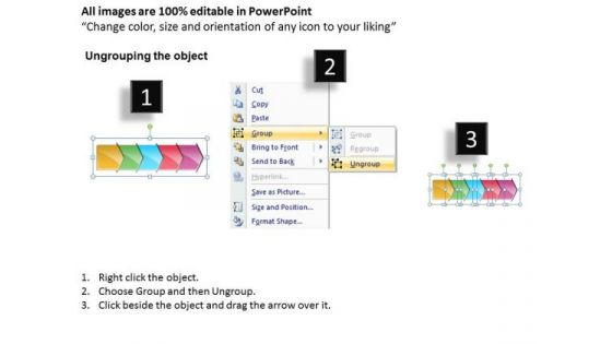 Ppt Continuous Abstraction By 5 Circular Arrows PowerPoint 2010 Templates