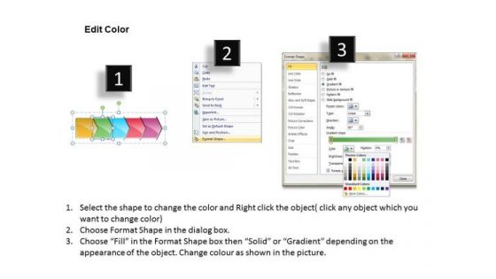 Ppt Continuous Abstraction By 5 Circular Arrows PowerPoint 2010 Templates
