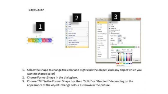Ppt Continuous Demonstration By 7 Curved Arrows PowerPoint 2010 Templates