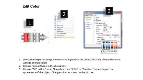 Ppt Continuous Flow 3 Stages1 PowerPoint Templates