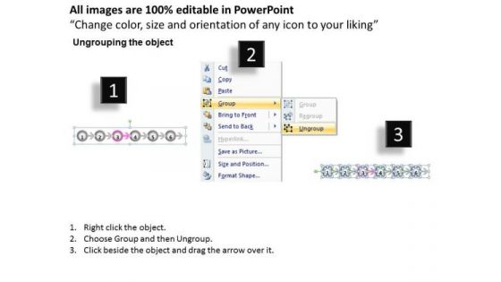 Ppt Continuous Way To Present Six Steps Forging Process PowerPoint Slides Templates