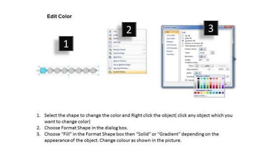Ppt Correlated Circular Arrows In Straight Line 8 Stages Blue PowerPoint Templates