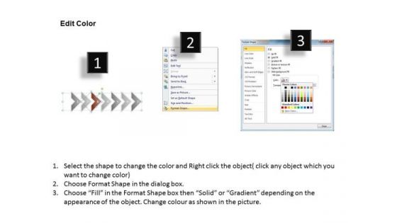 Ppt Correlated Curved Arrows PowerPoint 2010 Regular Line 7 Stages Templates