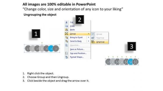 Ppt Correlated Seven State Diagram Of World Concept Process PowerPoint Templates