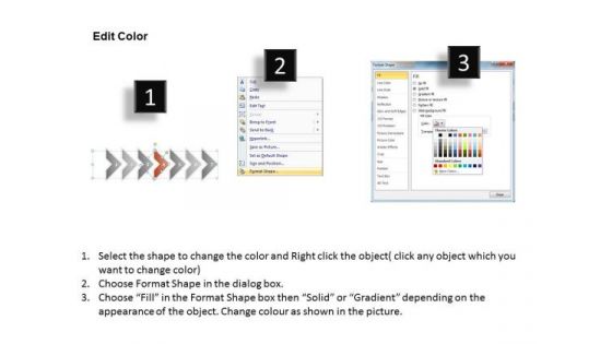 Ppt Correlated Shapes Arrows PowerPoint Horizontal Stages Templates