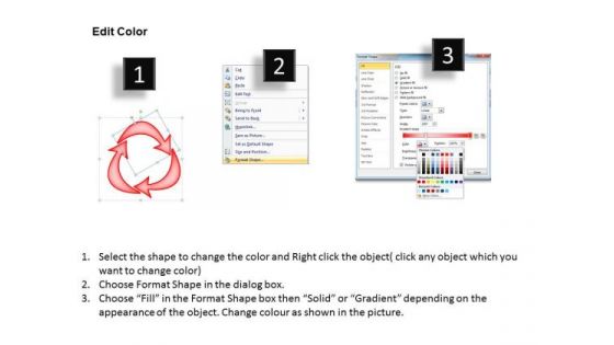 Ppt Curved 3d Arrows PowerPoint Stages Forming Triangle Templates