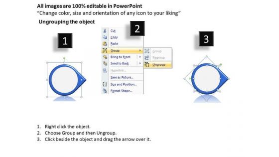 Ppt Defined Forging Process PowerPoint Slides Of 3 Stages Circular Arrow Templates