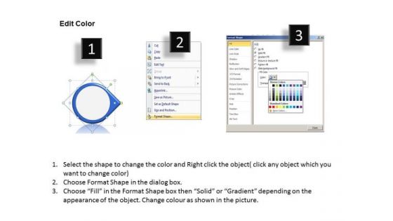 Ppt Defined Forging Process PowerPoint Slides Of 3 Stages Circular Arrow Templates