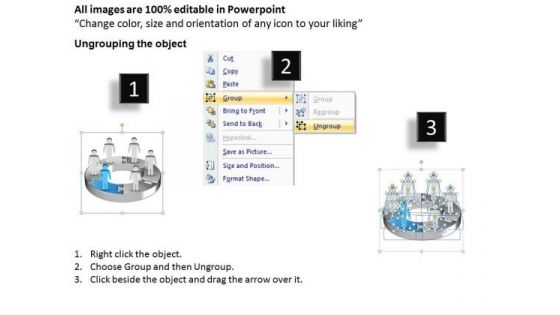 Ppt Demonstration Of 3d Pie Chart With Standing Busines Men PowerPoint Templates