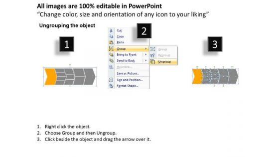 Ppt Describing Yellow Component Using Chevron Diagram PowerPoint Templates