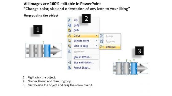 Ppt Direct Flow 3 Stages1 PowerPoint Templates