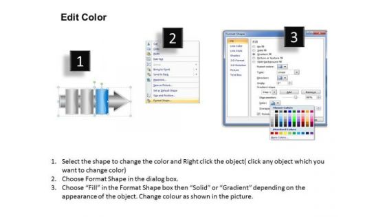 Ppt Direct Flow 3 Stages1 PowerPoint Templates