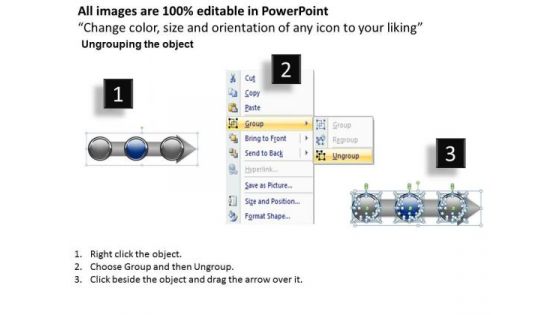 Ppt Direct Illustration Of Banking Process Using Stage 2 PowerPoint Templates