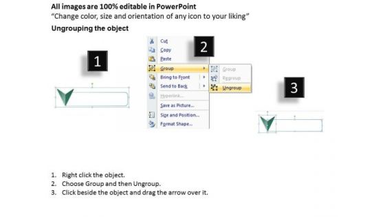 Ppt Downward Arrow With Text Align Boxes PowerPoint 2010 Templates