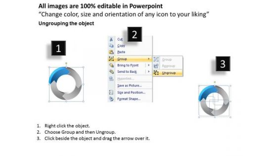 Ppt Edit Data PowerPoint Chart Processing Cycle Diagram 4 State Templates